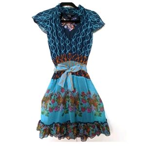 Desigual Medium Length Short Sleeve Summer Dress